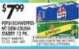 Pioneer Supermarkets Pepsi Schweppes Mt Dew Crush Starry offer