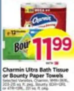 Tops Charmin Ultra Bath Tissue or Bounty Paper Towels offer