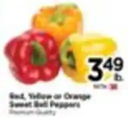 Tops Red, Yellow or Orange Sweet Bell Peppers offer