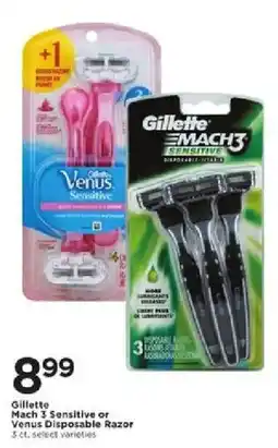 Cub Foods Gillette Mach 3 Sensitive or Venus Disposable Razor offer