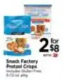 Tops Snack Factory Pretzel Crisps offer