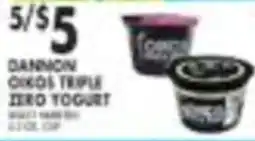 Pioneer Supermarkets Dannon Oikos Triple Zero Yogurt offer