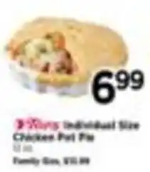 Tops 3-Wing Individual Size Chicken Pot Pie offer