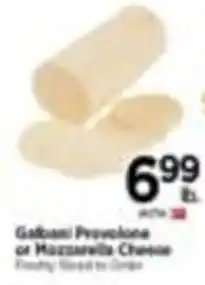 Tops Gabbani Provolone or Mozzarella Cheese offer