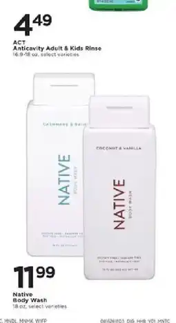 Cub Foods Native Body Wash offer
