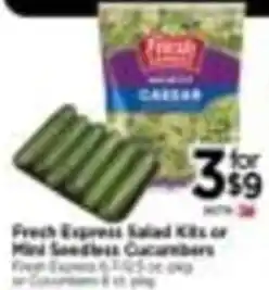 Tops Fresh Express Salad Kits or Mini Seedless Cucumbers offer