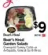 Tops Boar's Head Garden Salads offer