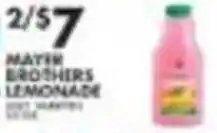 Pioneer Supermarkets Mayer Brothers Lemonade offer