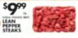 Pioneer Supermarkets Lean Pepper Steaks offer