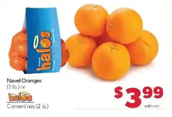 Halos navel oranges or clementines