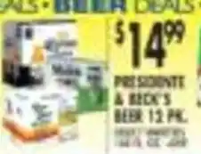 Met Foodmarkets Presidente & Beck's Beer offer