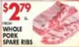 Met Foodmarkets Whole Pork Spare Ribs offer