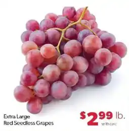 Family Fare Extra Large Red Seedless Grapes offer