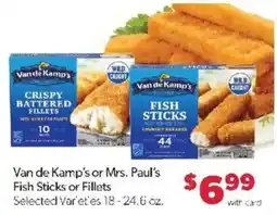 Family Fare Van de Kamp's Fish Sticks or Fillets offer