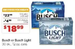 Family Fare Busch or Busch Light offer