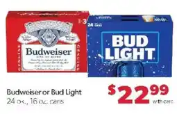 Family Fare Budweiser or Bud Light offer