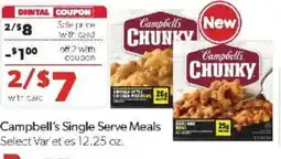 Family Fare Campbell's Single Serve Meals offer