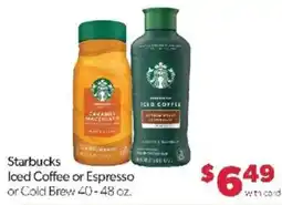 Family Fare Starbucks iced coffee or espresso or cold brew offer