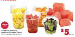 Family Fare Fresh Cut Cantaloupe, Pineapple, Watermelon or Mixed Melons or Mixed Grapes offer