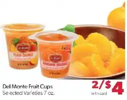 Family Fare Del Monte fruit cups offer