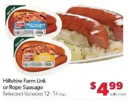 Family Fare Hillshire Farm Link or Rope Sausage offer