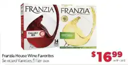 Family Fare Franzia House Wine Favorites offer