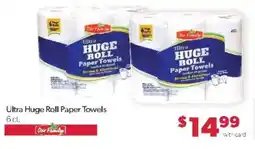 Family Fare Our Family ultra huge roll paper towels offer