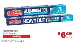 Family Fare Our Family aluminum foil offer