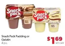 Family Fare Snack Pack Pudding or Gelatin offer
