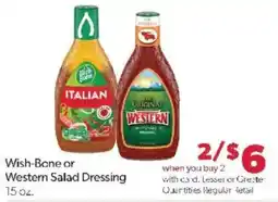 Family Fare Wish-Bone or Western Salad Dressing offer