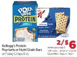 Family Fare Kellogg's Protein Pop-tarts or Nutri Grain Bars or Pastry Crisps offer
