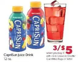 Family Fare CapriSun Juice Drink offer