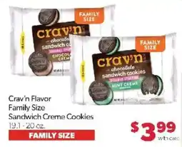 Family Fare Crav'n Flavor Sandwich Creme Cookies offer