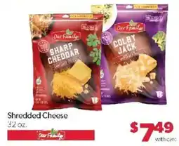Family Fare Our Family shredded cheese offer