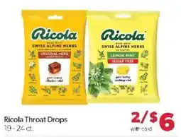 Family Fare Ricola Throat Drops offer