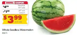 Family Fresh Market Whole Seedless Watermelon offer