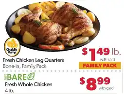 Family Fresh Market Gold'n Plump Fresh Chicken Leg Quarters offer