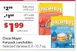 Family Fresh Market Oscar Mayer Funpack Lunchables offer