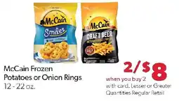 Family Fresh Market McCain Frozen Potatoes or Onion Rings offer