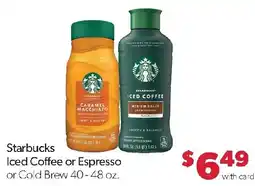 Family Fresh Market Starbucks Iced Coffee or Espresso or Cold Brew offer