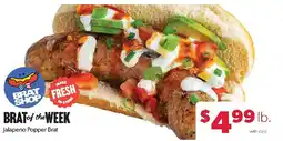 Family Fresh Market Brat Shop Jalapeno Popper Brat offer