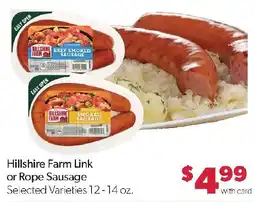 Family Fresh Market Hillshire Farm Link or Rope Sausage offer
