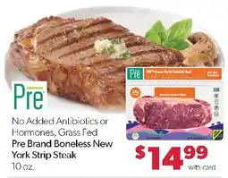 Family Fresh Market Pre Brand Boneless New York Strip Steak offer