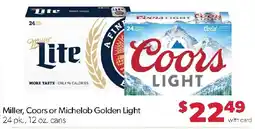 Family Fresh Market Miller, Coors or Michelob Golden Light offer
