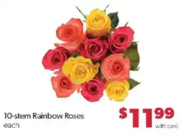 Family Fresh Market 10-stem Rainbow Roses offer