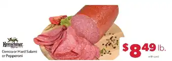 Kretschmar Genoa or Hard Salami or Pepperoni