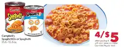 Family Fresh Market Campbell's SpaghettiOs or Spaghetti offer