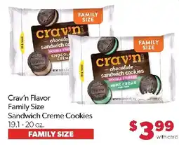 Family Fresh Market Crav'n Flavor Sandwich Creme Cookies offer