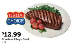 Fareway Usda choice boneless ribeye steak offer