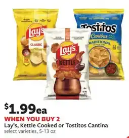 Fareway Lay's, Kettle Cooked or Tostitos Cantina offer